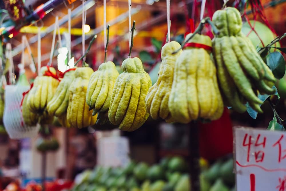 Buddhas Hand auf dem Markt